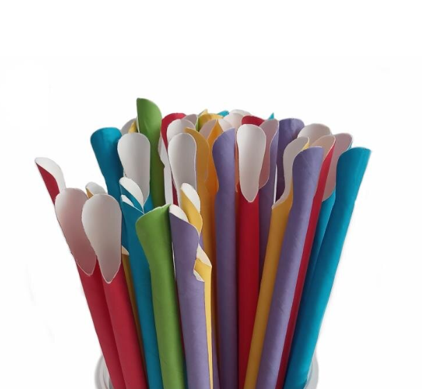 Strohhalme mit Löffel Bunt-Mix