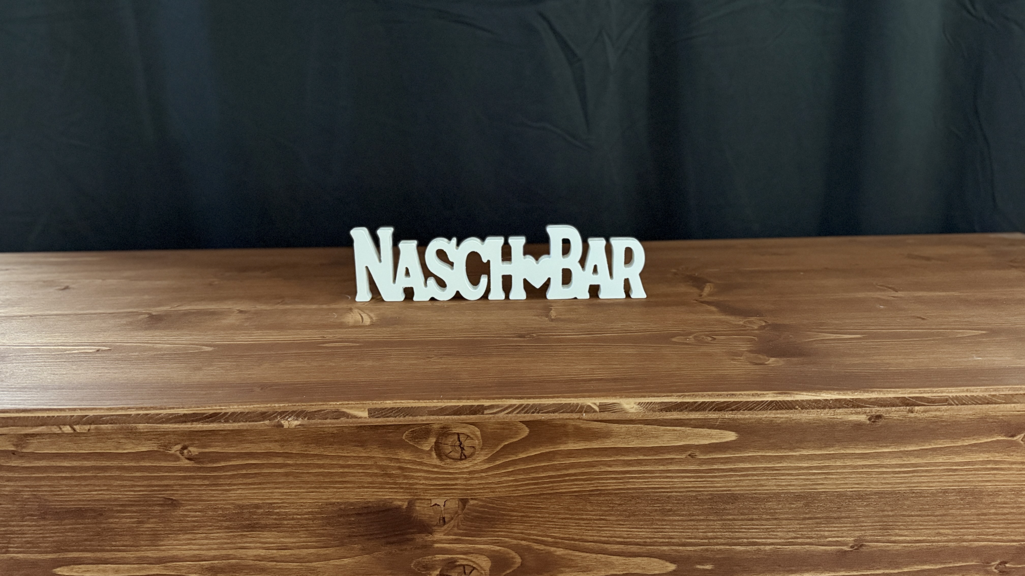 Tischaufsteller ,,Nasch Bar"